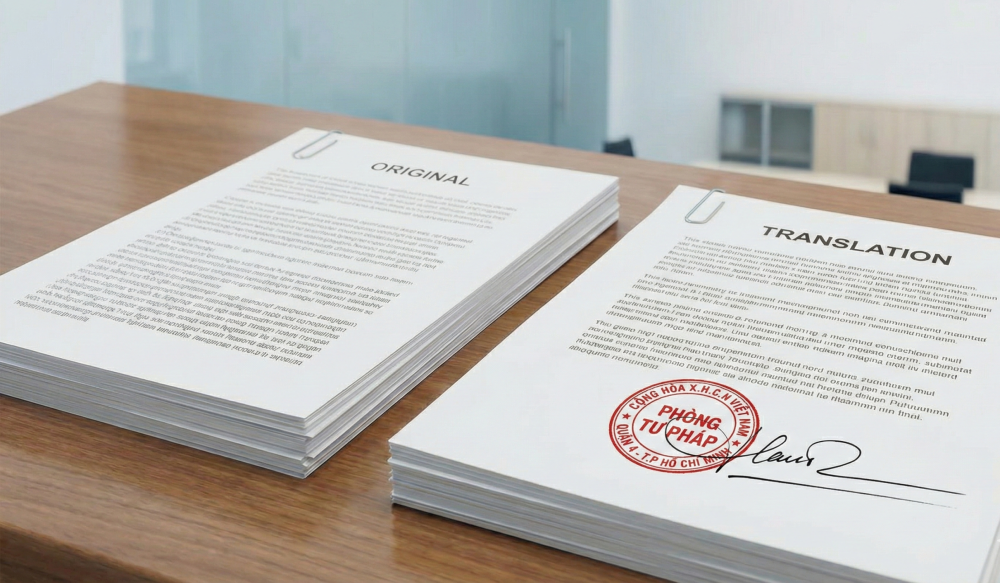 Mẫu bản dịch thuật công chứng cho khách hàng tại Xã Long Thành - DTSG